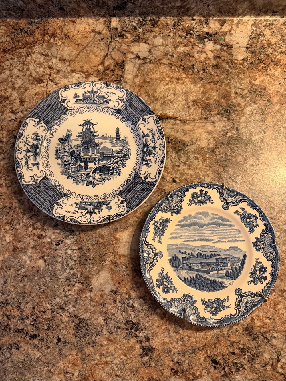 Blue and White Decorative hanging Plates